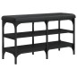 vidaXL Panca Porta Scarpe Nera 82x32x47 cm in Legno Multistrato