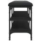 vidaXL Panca Porta Scarpe Nera 82x32x47 cm in Legno Multistrato