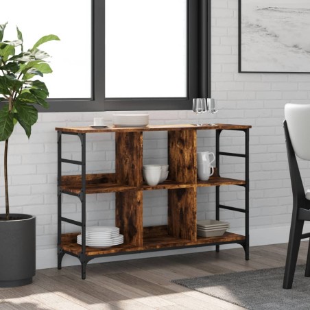 vidaXL Credenza Rovere Fumo 102x32x73,5 cm in Legno Multistrato