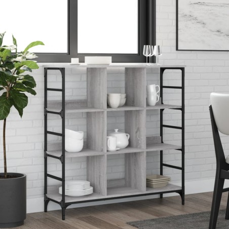 vidaXL Credenza Grigio Sonoma 102x32x103,5 cm in Legno Multistrato