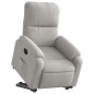 vidaXL Poltrona Alzapersona Reclinabile Grigio Chiaro Microfibra