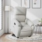 vidaXL Poltrona Alzapersona Reclinabile Grigio Chiaro Microfibra