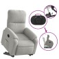 vidaXL Poltrona Alzapersona Reclinabile Grigio Chiaro Microfibra