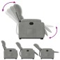 vidaXL Poltrona Alzapersona Reclinabile Grigio Chiaro Microfibra