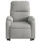 vidaXL Poltrona Alzapersona Reclinabile Grigio Chiaro Microfibra