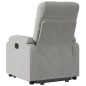 vidaXL Poltrona Alzapersona Reclinabile Grigio Chiaro Microfibra