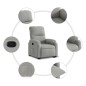 vidaXL Poltrona Alzapersona Reclinabile Grigio Chiaro Microfibra
