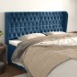 Testiera ad Orecchio Blu Scuro 183x23x118/128 cm in Velluto Testiera ad Orecchio Blu Scuro 183x23x118/128 cm in Velluto