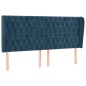 Testiera ad Orecchio Blu Scuro 183x23x118/128 cm in Velluto Testiera ad Orecchio Blu Scuro 183x23x118/128 cm in Velluto