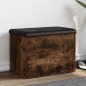 vidaXL Panca Portaoggetti Rovere Fumo 62x42x45 cm Legno Multistrato