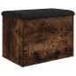vidaXL Panca Portaoggetti Rovere Fumo 62x42x45 cm Legno Multistrato