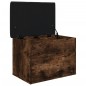 vidaXL Panca Portaoggetti Rovere Fumo 62x42x45 cm Legno Multistrato