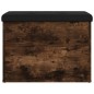 vidaXL Panca Portaoggetti Rovere Fumo 62x42x45 cm Legno Multistrato