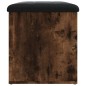 vidaXL Panca Portaoggetti Rovere Fumo 62x42x45 cm Legno Multistrato