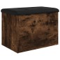 vidaXL Panca Portaoggetti Rovere Fumo 62x42x45 cm Legno Multistrato