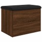vidaXL Panca Portaoggetti Rovere Marrone 62x42x45 cm Legno Multistrato vidaXL Panca Portaoggetti Rovere Marrone 62x42x45 cm Legno Multistrato
