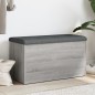 vidaXL Panca Portaoggetti Grigio Sonoma 82x42x45 cm Legno Multistrato