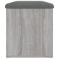 vidaXL Panca Portaoggetti Grigio Sonoma 82x42x45 cm Legno Multistrato