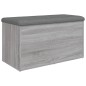 vidaXL Panca Portaoggetti Grigio Sonoma 82x42x45 cm Legno Multistrato
