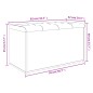 vidaXL Panca Portaoggetti Grigio Sonoma 82x42x45 cm Legno Multistrato