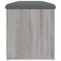 vidaXL Panca Portaoggetti Grigio Sonoma 102x42x45 cm Legno Multistrato