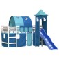 vidaXL Letto a Soppalco con Torre Bambini Blu 90x190cm Massello Pino vidaXL Letto a Soppalco con Torre Bambini Blu 90x190cm Massello Pino