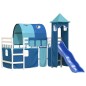 vidaXL Letto a Soppalco con Torre Bambini Blu 90x190cm Massello Pino vidaXL Letto a Soppalco con Torre Bambini Blu 90x190cm Massello Pino