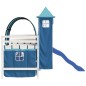 vidaXL Letto a Soppalco con Torre Bambini Blu 90x190cm Massello Pino vidaXL Letto a Soppalco con Torre Bambini Blu 90x190cm Massello Pino