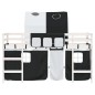 vidaXL Letto a Soppalco con Tunnel Bambini Bianco e Nero 90x200cm Pino vidaXL Letto a Soppalco con Tunnel Bambini Bianco e Nero 90x200cm Pino