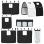 vidaXL Letto a Soppalco con Tunnel Bambini Bianco e Nero 90x200cm Pino vidaXL Letto a Soppalco con Tunnel Bambini Bianco e Nero 90x200cm Pino