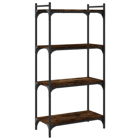 vidaXL Libreria a 4 Ripiani Rovere Fumo 60x30x120 cm Legno Multistrato