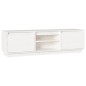 vidaXL Mobile Porta TV Bianco 140x35x40 cm in Legno Massello di Pino vidaXL Mobile Porta TV Bianco 140x35x40 cm in Legno Massello di Pino