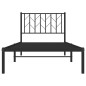 vidaXL Giroletto con Testiera in Metallo Nero 90x200 cm vidaXL Giroletto con Testiera in Metallo Nero 90x200 cm