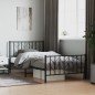 vidaXL Giroletto con Testiera e Pediera Metallo Nero 107x203 cm vidaXL Giroletto con Testiera e Pediera Metallo Nero 107x203 cm