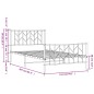 vidaXL Giroletto con Testiera e Pediera Metallo Nero 107x203 cm vidaXL Giroletto con Testiera e Pediera Metallo Nero 107x203 cm