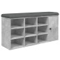 vidaXL Panca Porta Scarpe Grigio Cemento 102x32x50cm Legno Multistrato