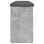 vidaXL Panca Porta Scarpe Grigio Cemento 102x32x50cm Legno Multistrato