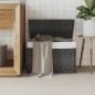 vidaXL Cesto Portabiancheria Coperchio Grigio 55,5x35x34 cm Polyrattan vidaXL Cesto Portabiancheria Coperchio Grigio 55,5x35x34 cm Polyrattan