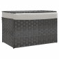 vidaXL Cesto Portabiancheria Coperchio Grigio 55,5x35x34 cm Polyrattan vidaXL Cesto Portabiancheria Coperchio Grigio 55,5x35x34 cm Polyrattan
