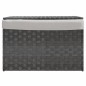 vidaXL Cesto Portabiancheria Coperchio Grigio 55,5x35x34 cm Polyrattan vidaXL Cesto Portabiancheria Coperchio Grigio 55,5x35x34 cm Polyrattan