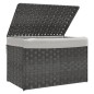 vidaXL Cesto Portabiancheria Coperchio Grigio 55,5x35x34 cm Polyrattan vidaXL Cesto Portabiancheria Coperchio Grigio 55,5x35x34 cm Polyrattan