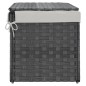 vidaXL Cesto Portabiancheria Coperchio Grigio 55,5x35x34 cm Polyrattan vidaXL Cesto Portabiancheria Coperchio Grigio 55,5x35x34 cm Polyrattan