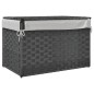 vidaXL Cesto Portabiancheria Coperchio Grigio 55,5x35x34 cm Polyrattan vidaXL Cesto Portabiancheria Coperchio Grigio 55,5x35x34 cm Polyrattan