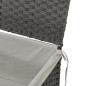 vidaXL Cesto Portabiancheria Coperchio Grigio 55,5x35x34 cm Polyrattan vidaXL Cesto Portabiancheria Coperchio Grigio 55,5x35x34 cm Polyrattan