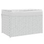 vidaXL Cesto Portabiancheria Coperchio Bianco 55,5x35x34 cm Polyrattan vidaXL Cesto Portabiancheria Coperchio Bianco 55,5x35x34 cm Polyrattan