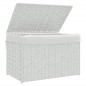 vidaXL Cesto Portabiancheria Coperchio Bianco 55,5x35x34 cm Polyrattan vidaXL Cesto Portabiancheria Coperchio Bianco 55,5x35x34 cm Polyrattan