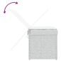 vidaXL Cesto Portabiancheria Coperchio Bianco 55,5x35x34 cm Polyrattan vidaXL Cesto Portabiancheria Coperchio Bianco 55,5x35x34 cm Polyrattan