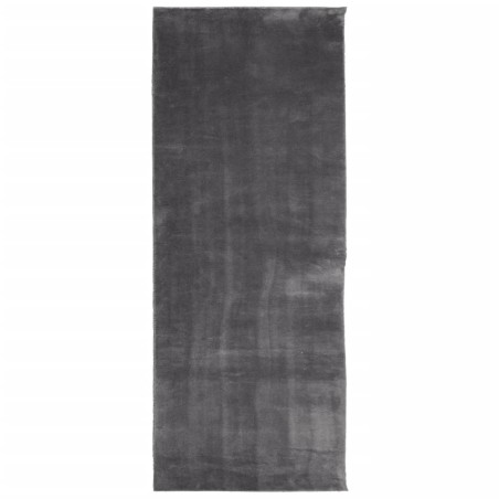 vidaXL Tappeto a Pelo Corto HUARTE Morbido Lavabile Antracite 80x200cm