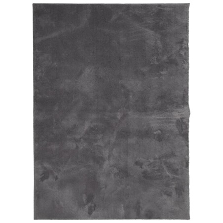 vidaXL Tappeto Pelo Corto HUARTE Morbido Lavabile Antracite 140x200 cm