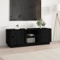 Mobile Porta TV Nera 110x35x40,5 cm in Legno Massello di Pino Mobile Porta TV Nera 110x35x40,5 cm in Legno Massello di Pino